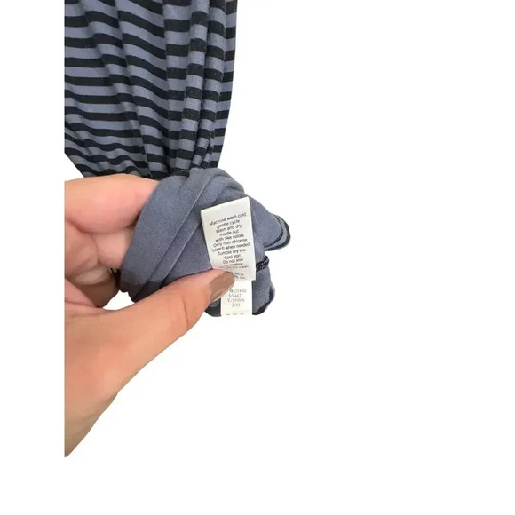 Athleta Striped Santorini Modal Tank V-Neck Soft Dress Size Small - Picture 5 of 6